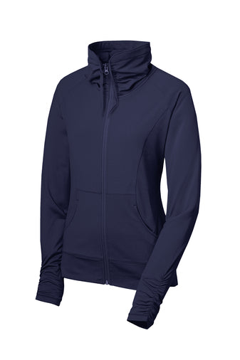 Ladies Stretch Cowl Neck Full-Zip