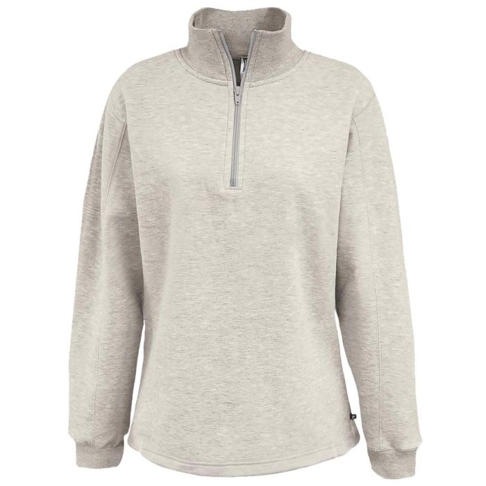 Ladies Open Bottom 1/4 Zip Sweatshirt