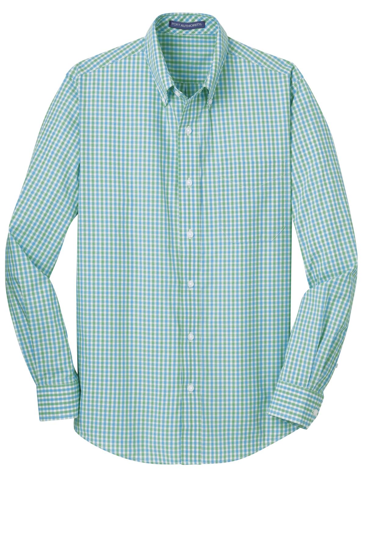 Gingham Long Sleeve Easy Care Shirt