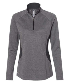 Ladies Adidas Contrast 1/4 Zip Performance