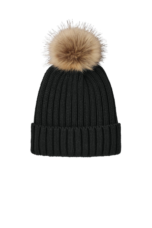 Faux Fur Pom Beanie