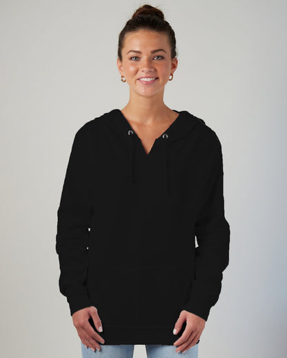 Ladies V-Notch Hooded Sweatshirt