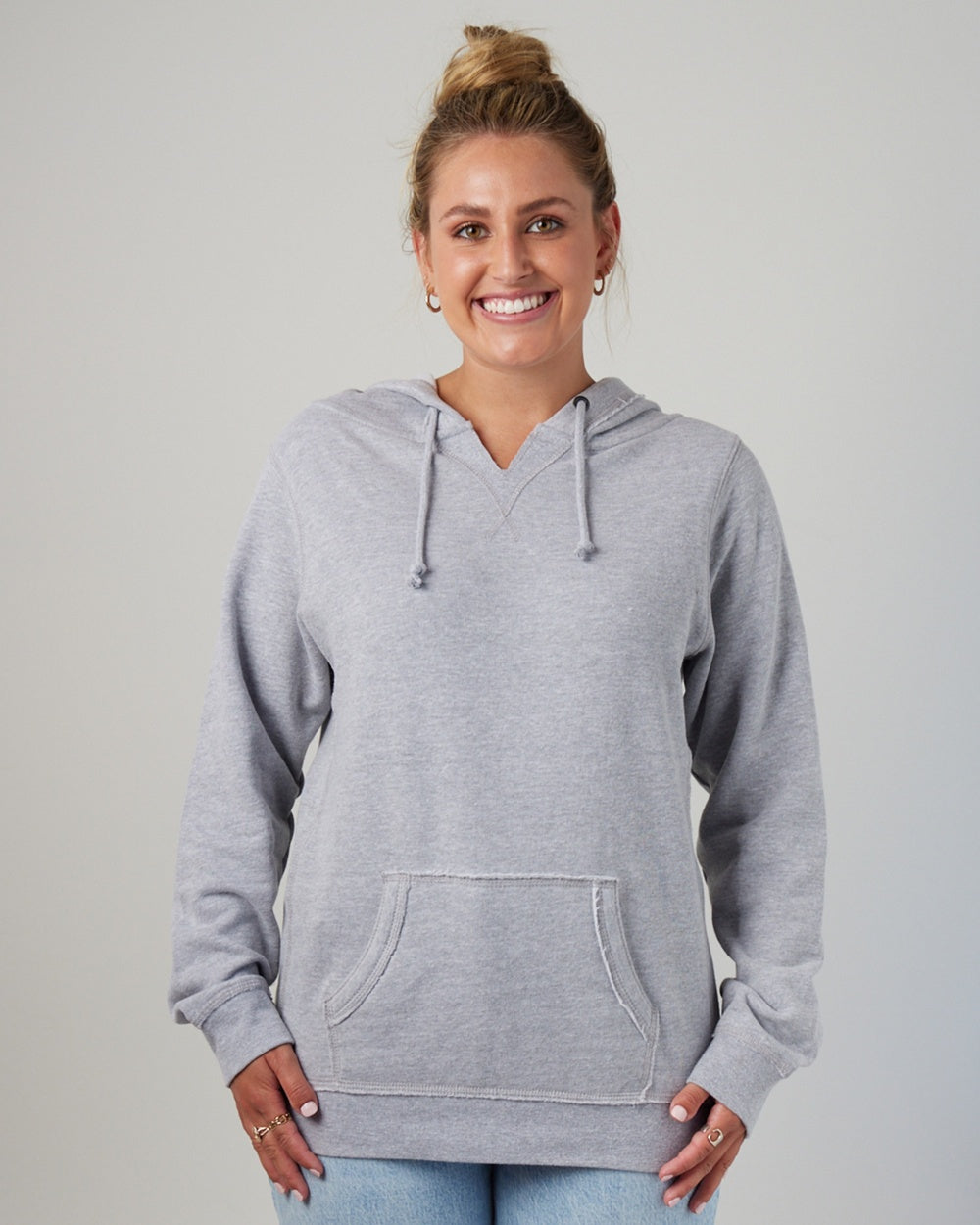 Ladies V-Notch Hooded Sweatshirt