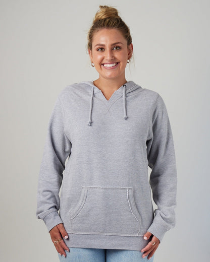 Ladies V-Notch Hooded Sweatshirt
