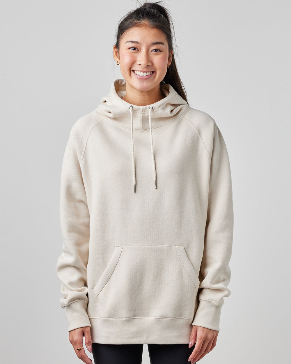 Ladies Scuba Neck Hooded Sweatshirt