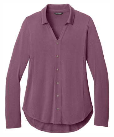Ladies Luxe Knit Button Tunic
