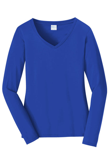 Ladies Fan Favorite V-Neck Long Sleeve T
