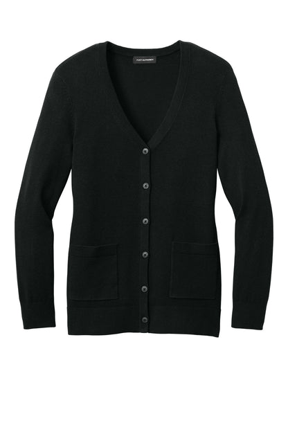 Ladies Easy Care Button-Up Cardigan Sweater