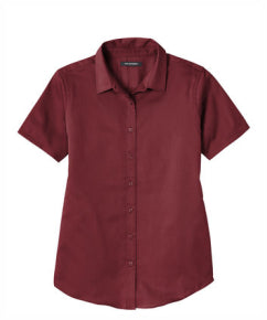 Ladies Short Sleeve SuperPro React Twill