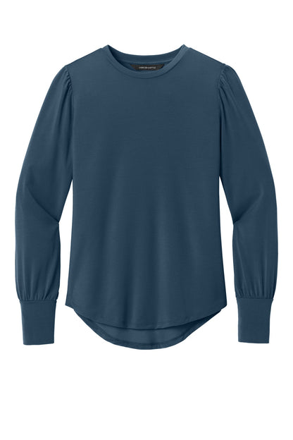 Ladies Stretch Jersey Long Sleeve Blouson Top