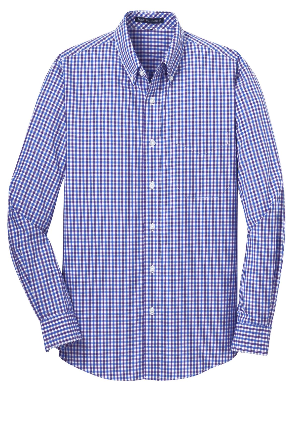 Gingham Long Sleeve Easy Care Shirt