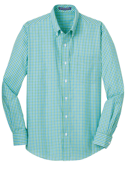 Gingham Long Sleeve Easy Care Shirt