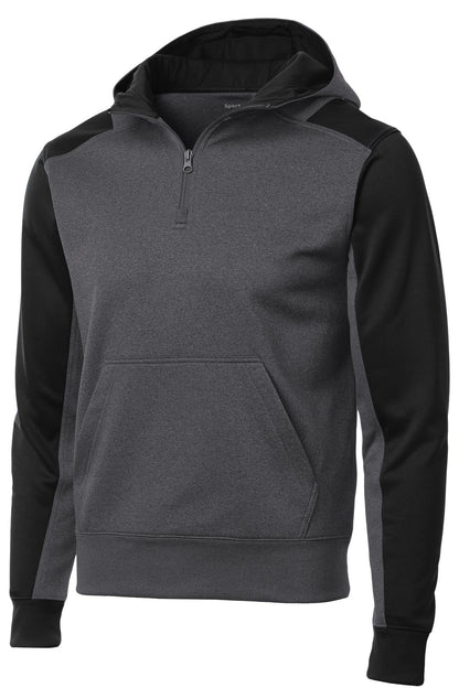 Performance Sport-Tek Colorblock 1/4 Zip Hooded Sweatshirt