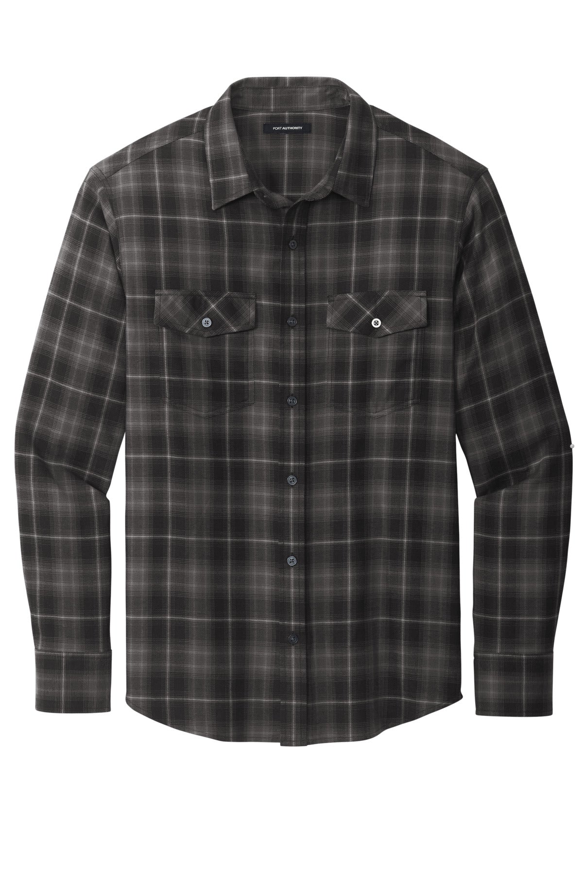 Ombre Plaid Long Sleeve Shirt