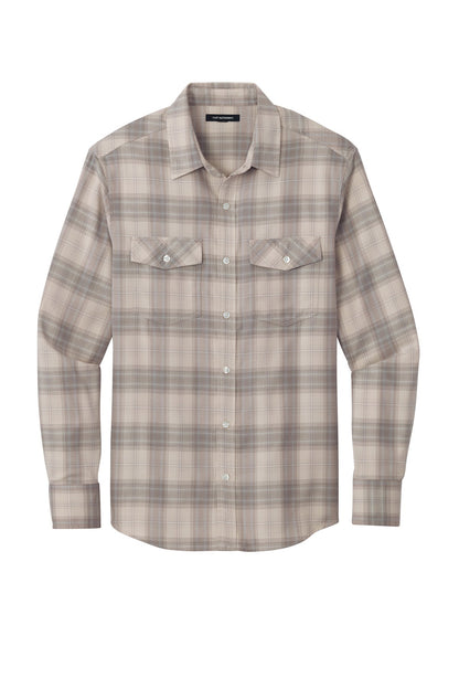 Ombre Plaid Long Sleeve Shirt