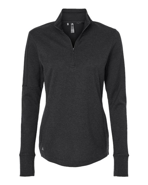 Ladies Adidas 3-Stripe Quarter Zip Sweater