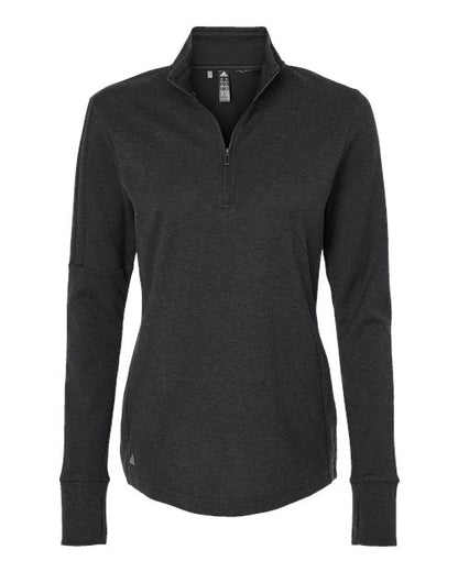 Ladies Adidas 3-Stripe Quarter Zip Sweater