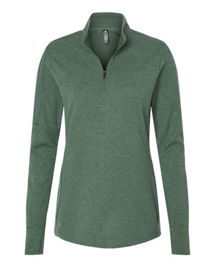 Ladies Adidas 3-Stripe Quarter Zip Sweater