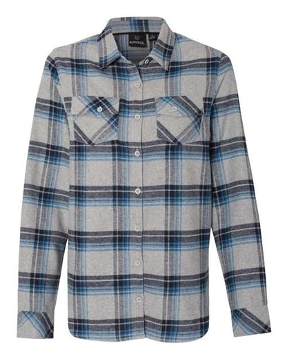 Ladies Long Sleeve Plaid Flannel Shirt