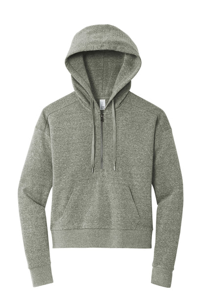 Ladie Perfect Tri-Blend Fleece Lightweight 1/2 Zip Pullover