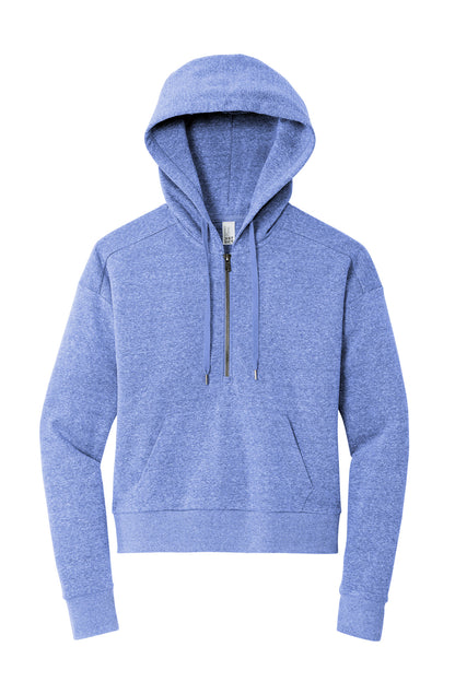 Ladie Perfect Tri-Blend Fleece Lightweight 1/2 Zip Pullover