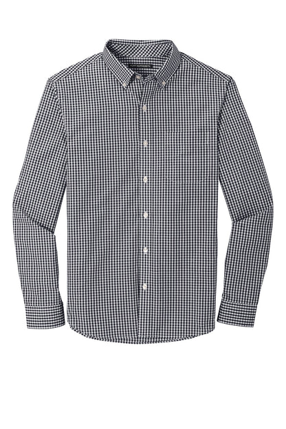 Broadcloth Gingham Long Sleeve Button Down Shirt